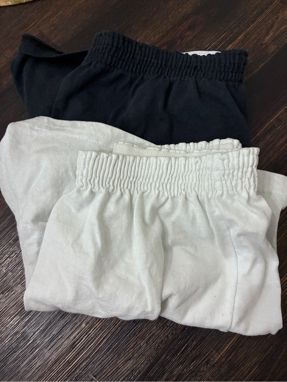 Women’s Soffe Elastic Waist Shorts - Black and White
